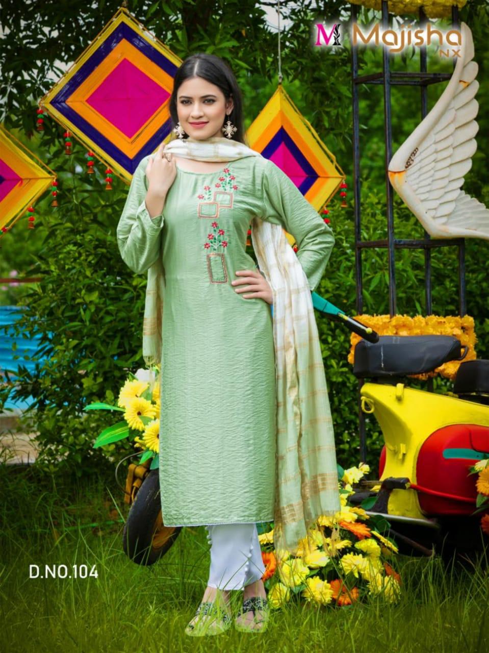 Majisha Nx Serina 1 New Exclusive Wear Designer Kurti Pant With Dupatta Collection